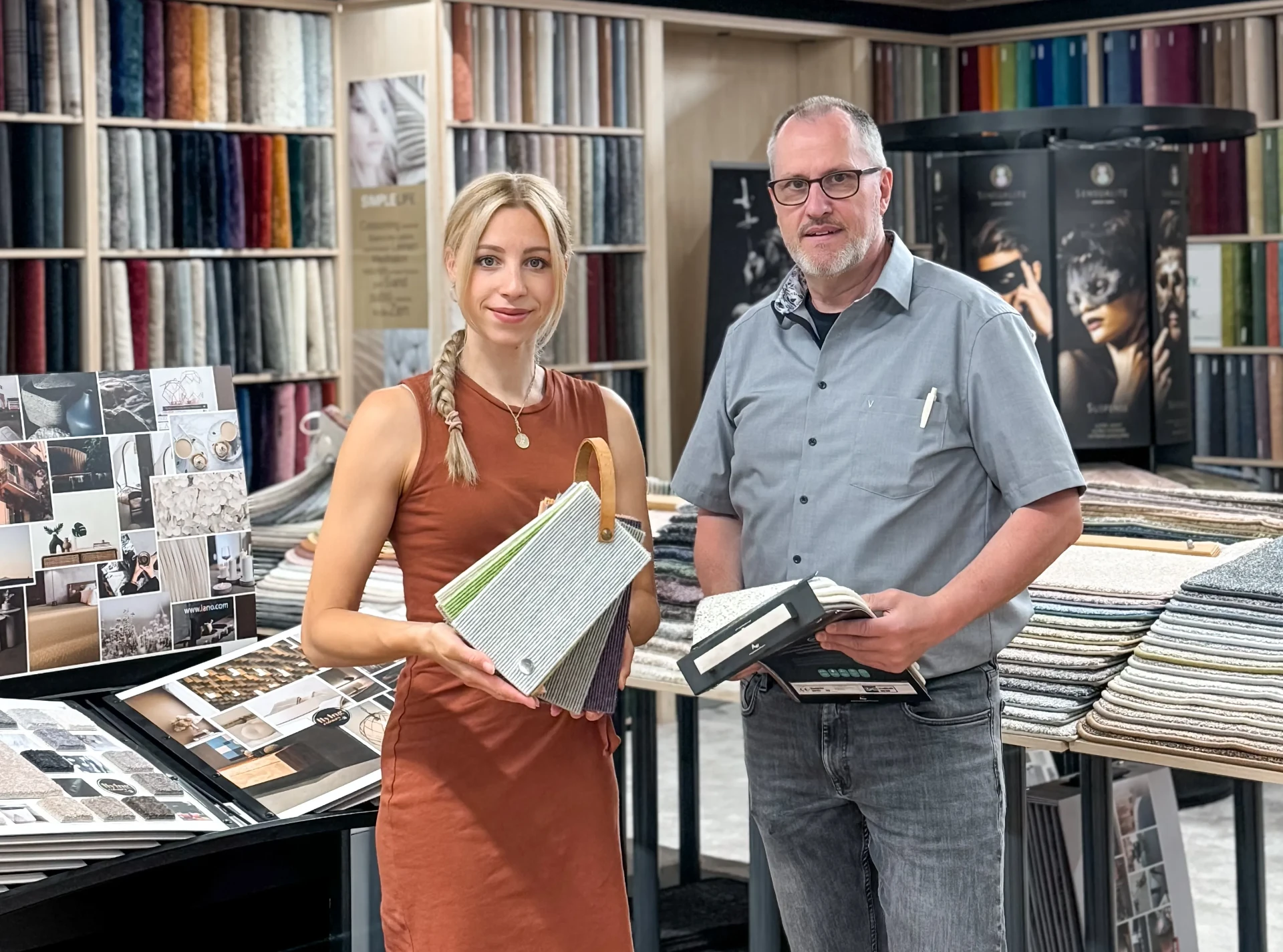 Persönliche Teppichboden-Beratung im Heineking Fachmarkt