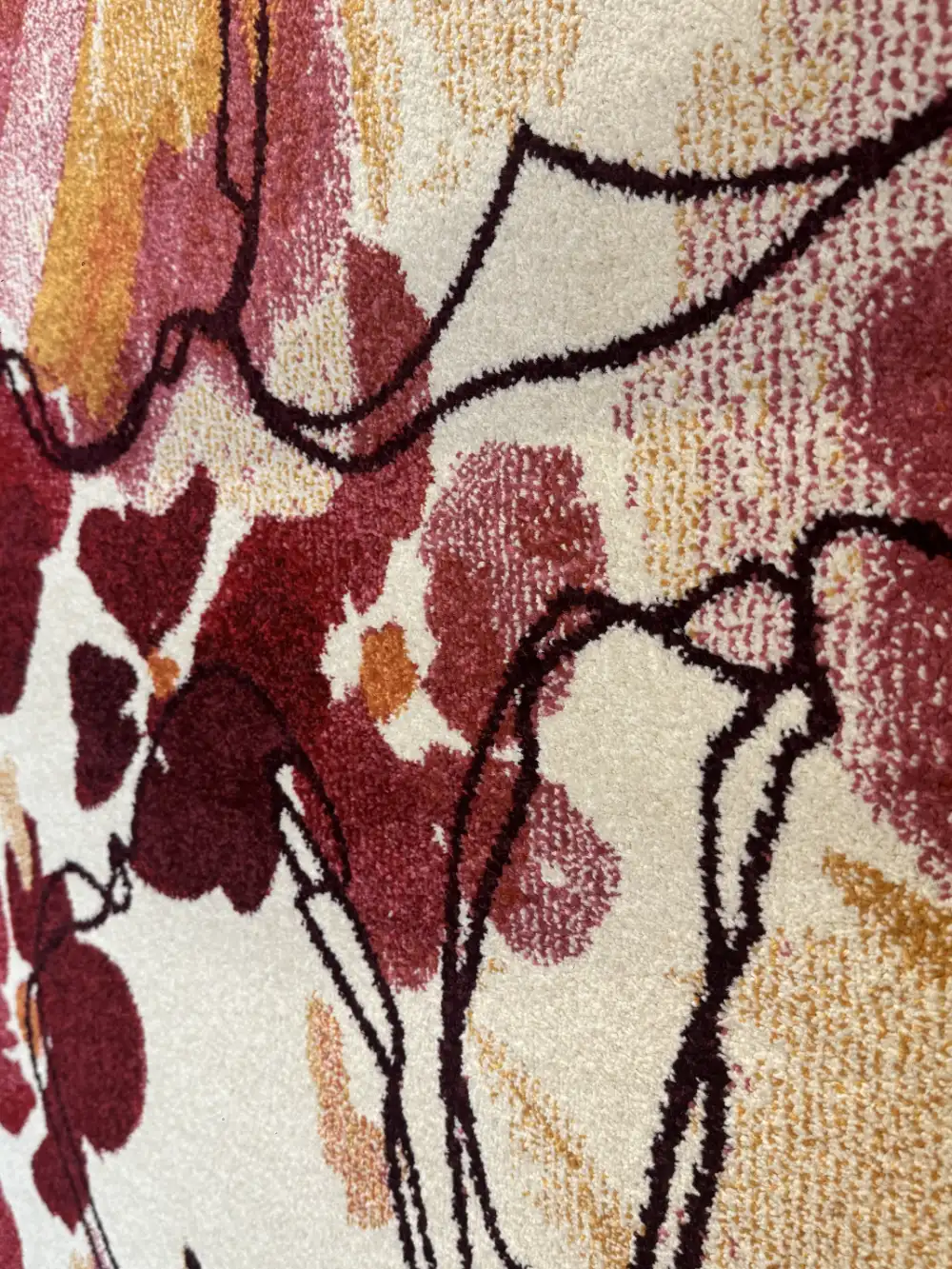 Teppich Infinity – Blumenmuster Rot/Orange - Thumbnail 2